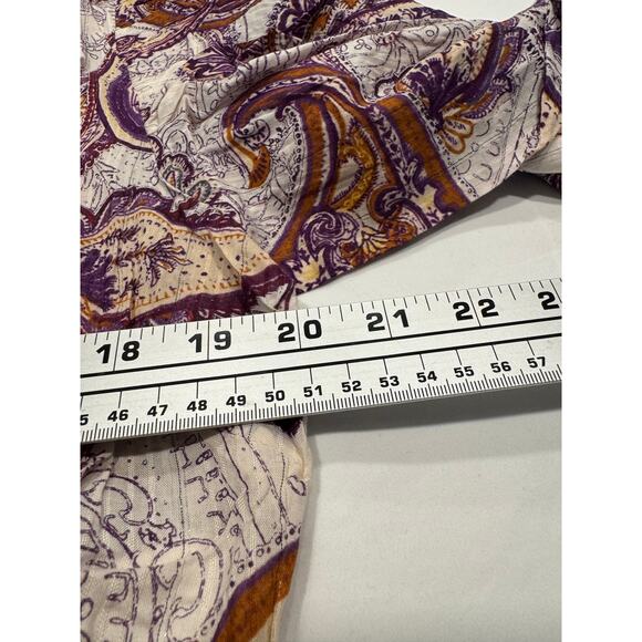 NEW Band of the Free Mirabelle Crop Top Size L Cream Purple Paisley Lace NWT - Picture 10 of 15